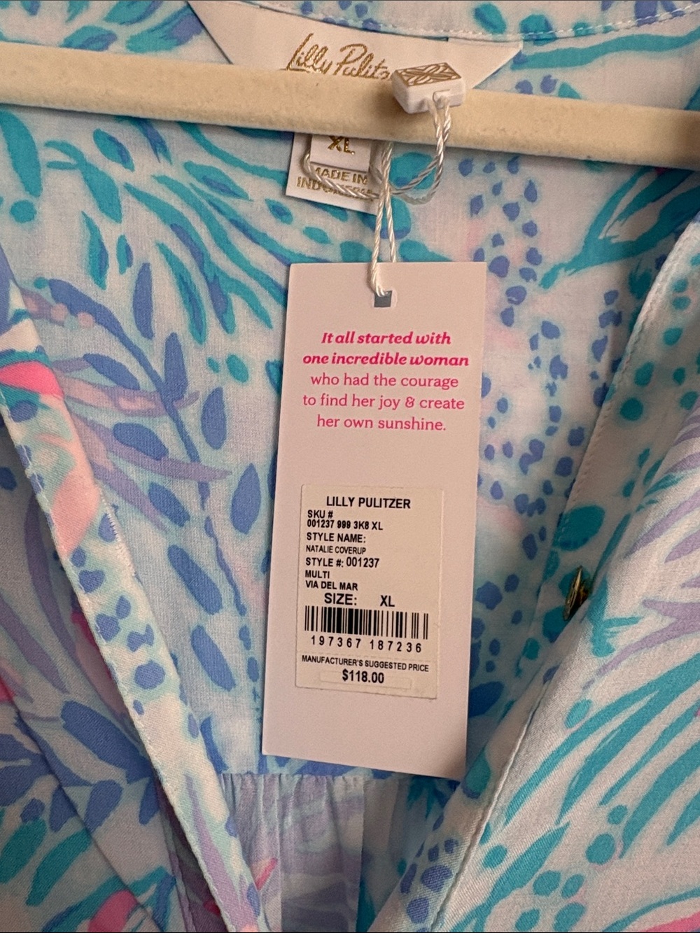 Lilly Pulitzer “Natalie” Coverup. XL - Picture 2 of 3